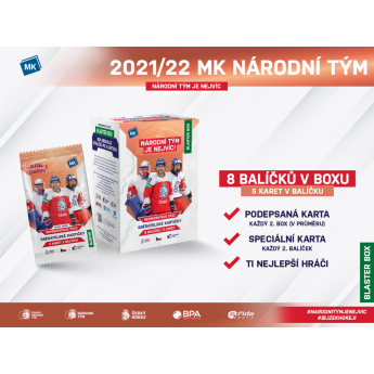 NHL dobozok NHL hokikártyák Czech hockey national team representation 2022 Blaster box