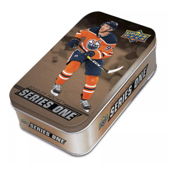 NHL dobozok NHL hokikártyák 2022-23 Upper Deck Series 1 Tin Box