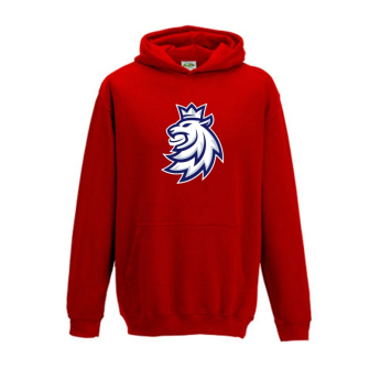 Jégkorong képviselet gyerek kapucnis pulóver Czech Republic kangaroo logo lion red