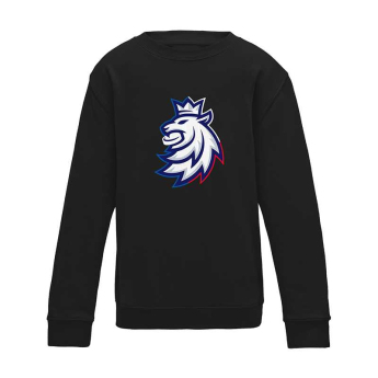 Jégkorong képviselet gyerek pulóver Czech Republic Tricolour logo lion black