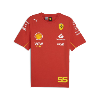 Ferrari férfi póló Driver Sainz red F1 Team 2024