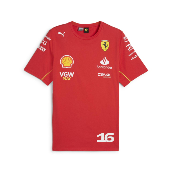 Ferrari férfi póló Driver Leclerc red F1 Team 2024