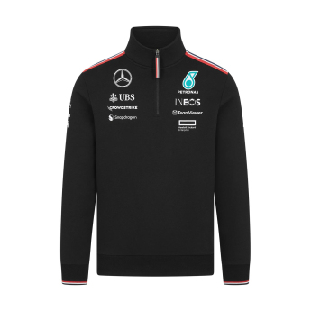 Mercedes AMG Petronas férfi pulóver Driver 1/4 Zip black F1 Team 2024