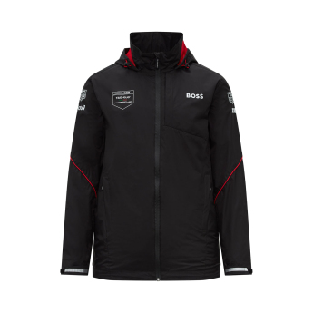 Porsche Motorsport férfi kapucnis kabát BOSS-Logo Rain black 2023