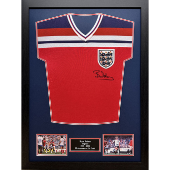 Legendák bekeretezett mez England FA 1982 Robson Signed Shirt (Framed)