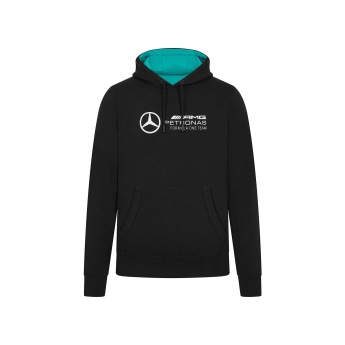 Mercedes AMG Petronas férfi kapucnis pulóver Logo black F1 Team 2024