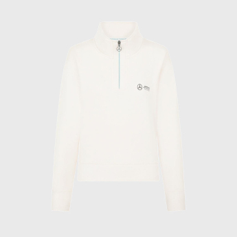 Mercedes AMG Petronas női pulóver 1/4 Zip Relaxed Fit Off-White F1 Team 2024