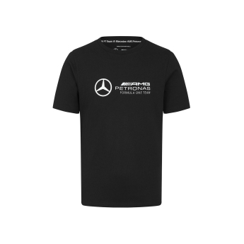 Mercedes AMG Petronas férfi póló Large Logo Black F1 Team 2024