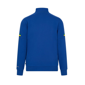 Ayrton Senna férfi pulóver Stripe 1/4 Zip blue 2024