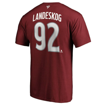 Colorado Avalanche férfi póló Gabriel Landeskog #92 Stack Name & Number T-Shirt
