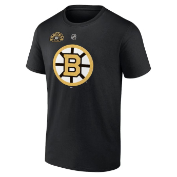 Boston Bruins férfi póló 100th Anniversary Stack Logo Name & Number