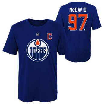Edmonton Oilers gyerek póló Connor McDavid Captains Name and Number navy