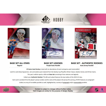 NHL dobozok NHL hokikártyák 2023-24 Upper Deck SP Game Used Hobby Box