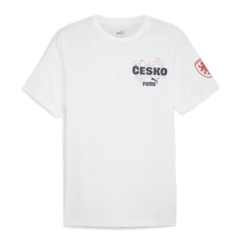 Labdarúgó válogatott férfi póló Czech republic Ftblicons Tee white