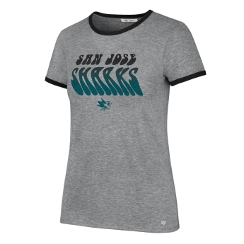 San Jose Sharks női póló Letter Ringer grey
