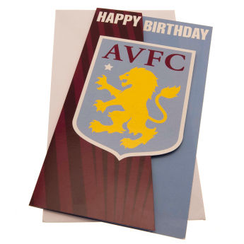 Aston Villa születésnapi köszöntő Crest Birthday Card