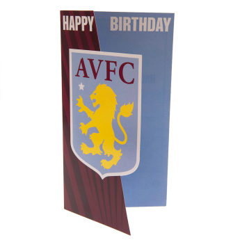 Aston Villa születésnapi köszöntő Crest Birthday Card