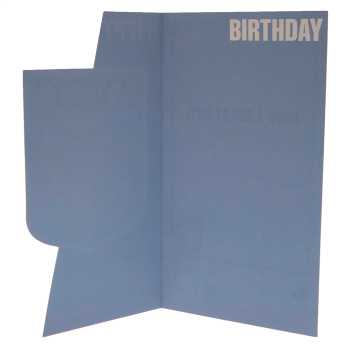 Aston Villa születésnapi köszöntő Crest Birthday Card
