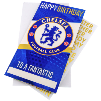 FC Chelsea születésnapi képeslap matricákkal Personalised Birthday Card