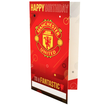 Manchester United születésnapi képeslap matricákkal Personalised Birthday Card