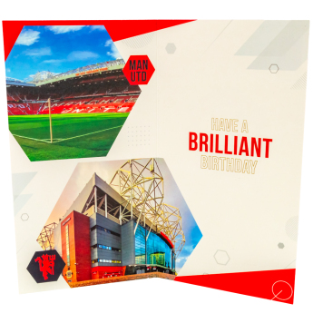 Manchester United születésnapi képeslap matricákkal Personalised Birthday Card