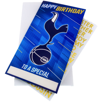 Tottenham születésnapi képeslap matricákkal Personalised Birthday Card