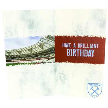 West Ham United születésnapi köszöntő Personalised Birthday Card
