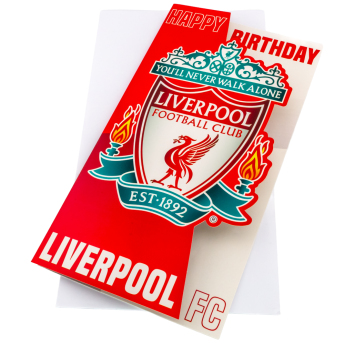 FC Liverpool születésnapi köszöntő Crest Birthday Card