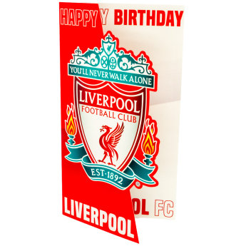 FC Liverpool születésnapi köszöntő Crest Birthday Card