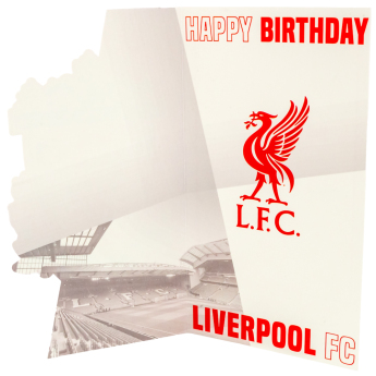 FC Liverpool születésnapi köszöntő Crest Birthday Card