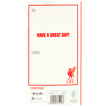 FC Liverpool születésnapi köszöntő Crest Birthday Card