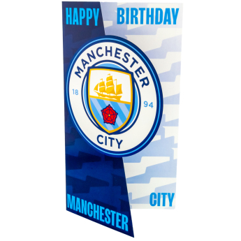 Manchester City születésnapi köszöntő Crest Birthday Card