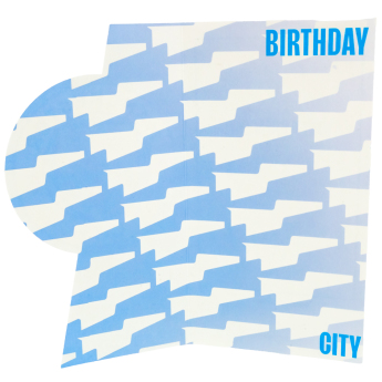 Manchester City születésnapi köszöntő Crest Birthday Card
