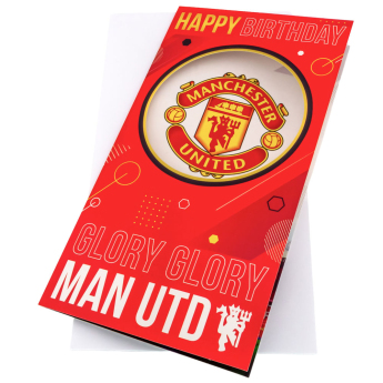 Manchester United születésnapi köszöntő Glory Glory Birthday Card