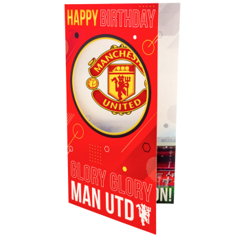 Manchester United születésnapi köszöntő Glory Glory Birthday Card