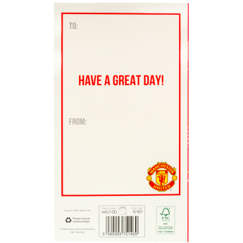 Manchester United születésnapi köszöntő Glory Glory Birthday Card