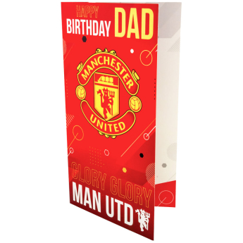 Manchester United születésnapi köszöntő Dad Birthday Card