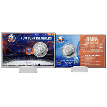 New York Islanders gyűjtői érmék History Silver Coin Card Limited Edition od 5000