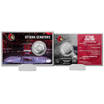 Ottawa Senators gyűjtői érmék History Silver Coin Card Limited Edition od 5000