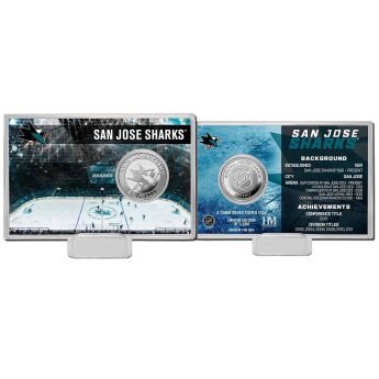 San Jose Sharks gyűjtői érmék History Silver Coin Card Limited Edition od 5000