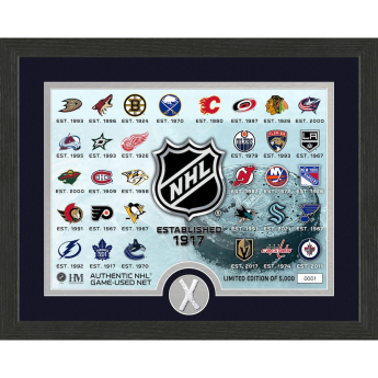 NHL termékek gyűjtői plakett NHL Game Used Net Team Logo Collection Limited Edition od 5000