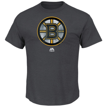 Boston Bruins férfi póló Raise the Level grey