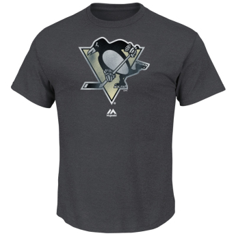 Pittsburgh Penguins férfi póló Raise the Level grey