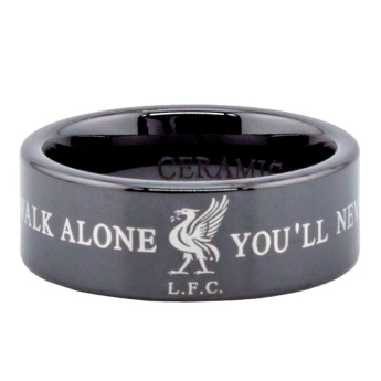 FC Liverpool gyűrű Black Ceramic Ring Small