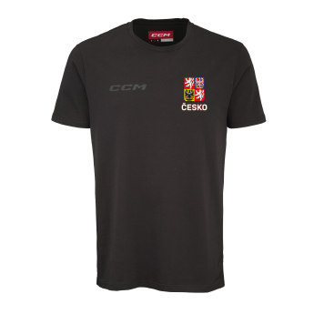 Jégkorong képviselet férfi póló Czech Republic CCM Core logo Česko Black