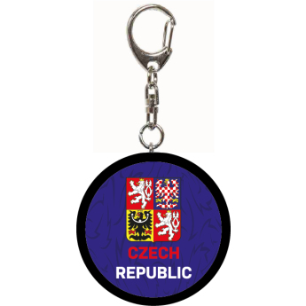 Jégkorong képviselet kulcstartó Czech Republic minipuk logo blue
