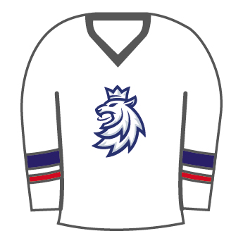 Jégkorong képviselet jelvény Czech Republic White lion jersey