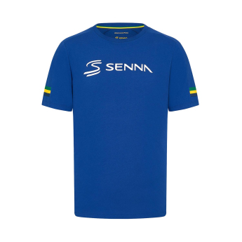 Ayrton Senna férfi póló Stripe blue 2024