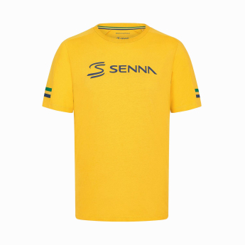 Ayrton Senna férfi póló Stripe yellow 2024