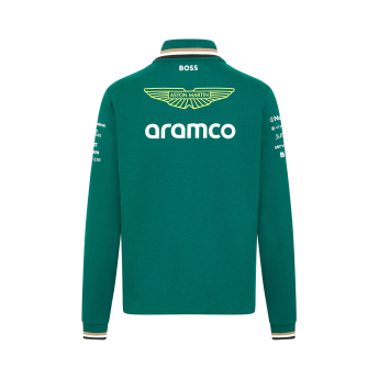 Aston Martin férfi pulóver 1/4 Zip green F1 Team 2024